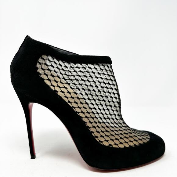 Christian Louboutin Anna May 100 Lace Ankle Boots EU 39.5 - Picture 6 of 10